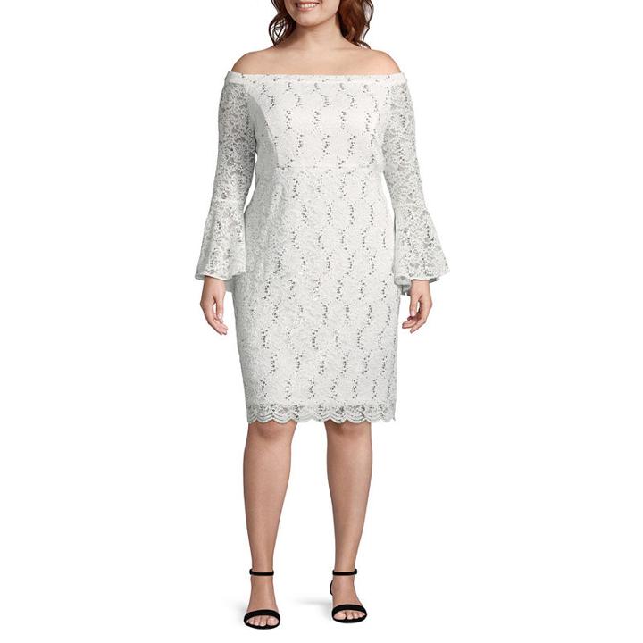 Scarlett Long Sleeve Party Dress - Plus