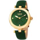 Burgi Womens Green Strap Watch-b-197gn