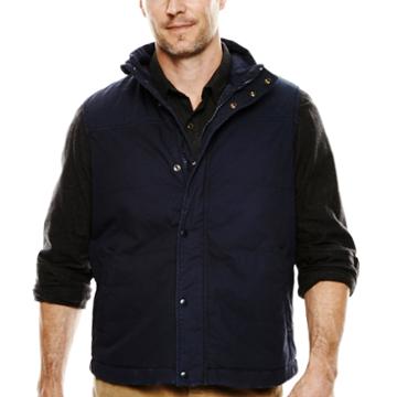 St. John's Bay Flannel-lined Canvas Vest