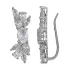 White Sapphire Sterling Silver Ear Climbers