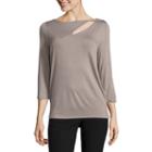 Worthington 3/4 Sleeve Cutout Top
