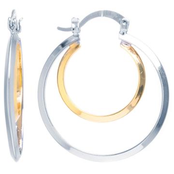 Silver Reflections 30mm Hoop Earrings
