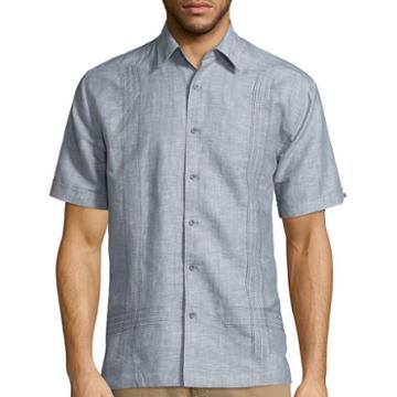 Havanera Short Sleeve Embroidered Button-front Shirt