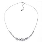 Sterling Silver Diamond-cut Graduated Bead Necklace