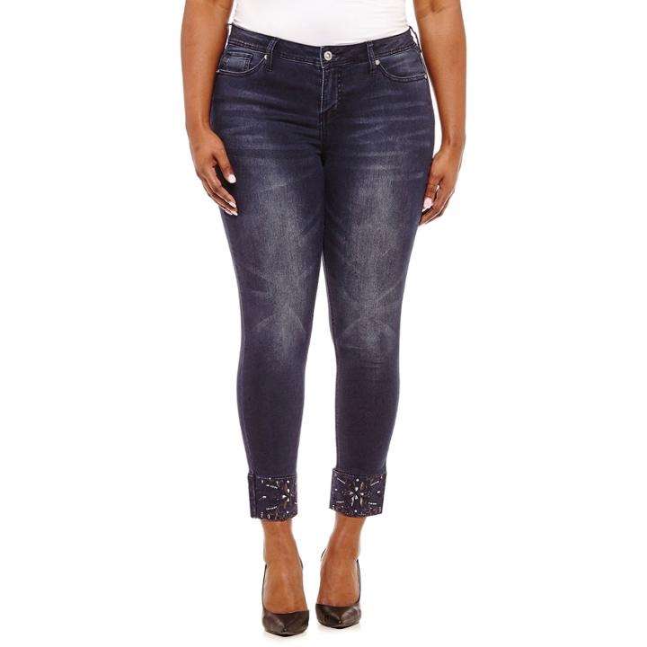 Hydraulic 28 Jeweled Ankle Jean-juniors Plus