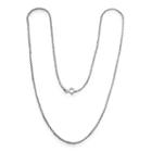Made In Italy Sterling Silver Solid Wheat Chain Necklace