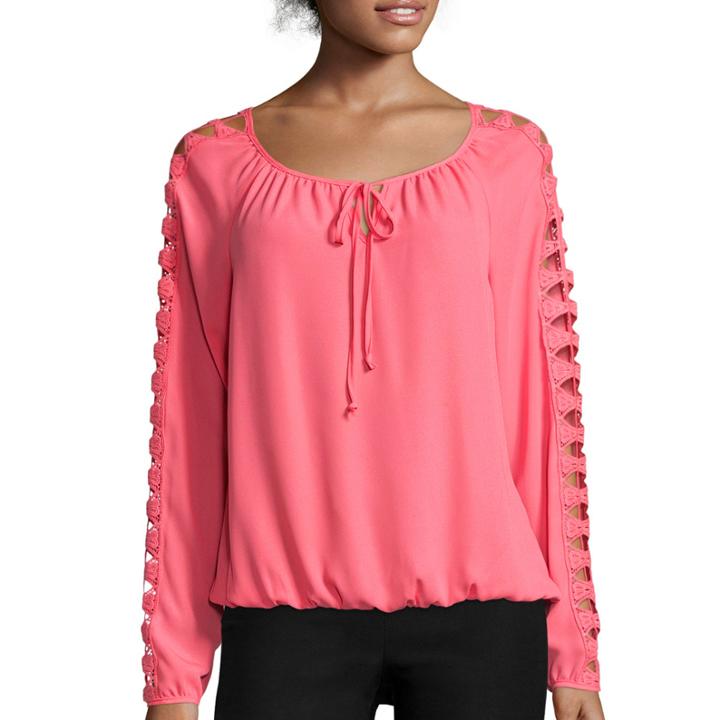 By & By Long-sleeve Peasant Blouse