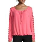 By & By Long-sleeve Peasant Blouse