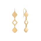 Liz Claiborne Gold-tone Square Linear Drop Earrings