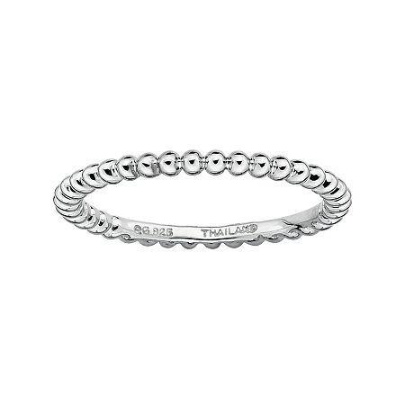 Personally Stackable Sterling Silver Stackable 1.5mm Beaded Ring