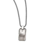 Edward Mirell Mens 1/10 Ct. T.w. Genuine White Diamond Pendant Necklace