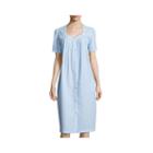Adonna Lace-trim Seersucker Caftan