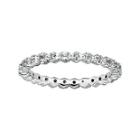 Personally Stackable Genuine White Topaz & Diamond-accent Eternity Ring