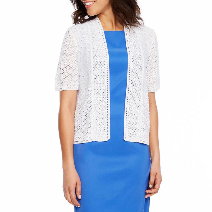 Perceptions Short Sleeve Open-front Shrug