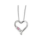 Survivor Collection Genuine Clear & Pink Swarovski Topaz Sterling Silver Jessica Necklace