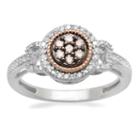 Limited Quantities! Womens 1/4 Ct. T.w. Champagne Diamond 10k Gold Over Silver Cocktail Ring