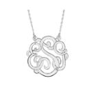 Personalized 30mm Monogram Diamond-accent Necklace