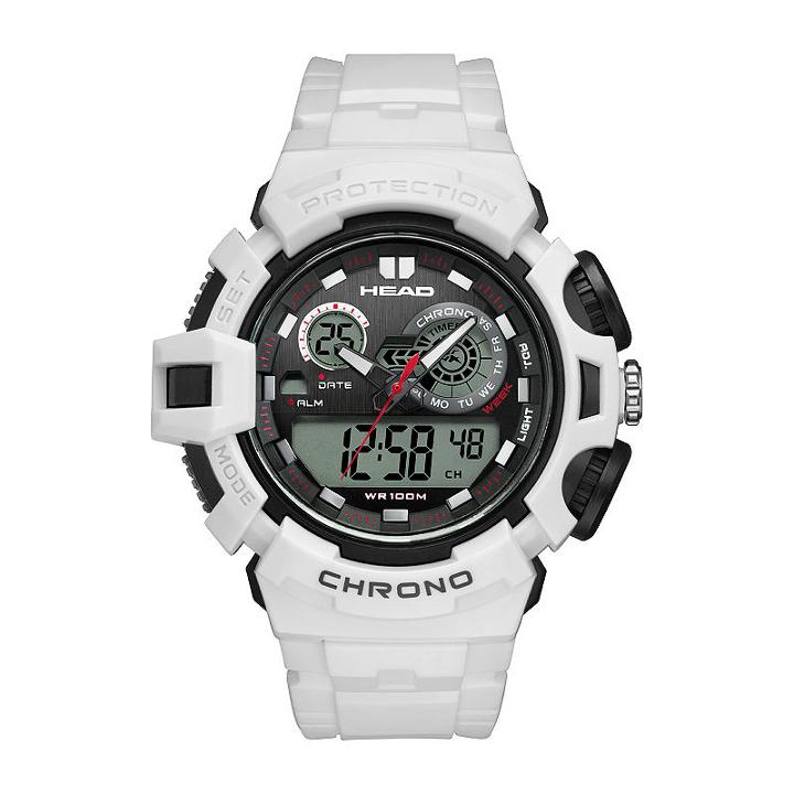 Head Unisex White Strap Watch-he-110-01