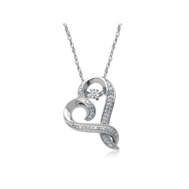 Hallmark Diamonds 1/4 Ct. T.w. Diamond Sterling Silver Pendant Necklace