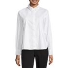 Liz Claiborne Pearl Collar Button-front Shirt