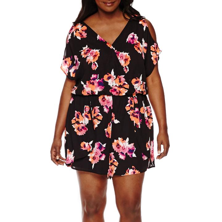 Decree Cold-shoulder Romper - Plus