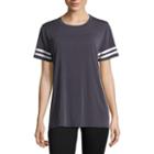 Flirtitude Short Sleeve Varsity T-shirt-womens Juniors