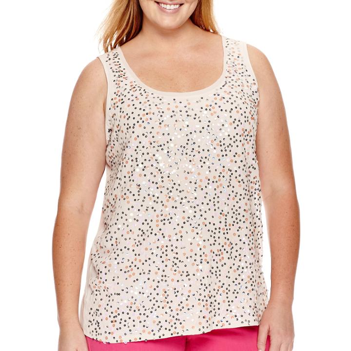 Stylus Sequin Tank Top - Plus