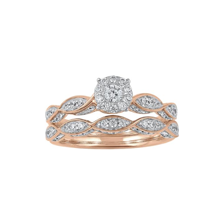Cherished Hearts&trade; 3/4 Ct. T.w. Diamond14k Rose Gold Ring Set