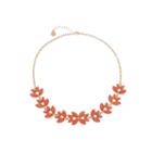 Monet Jewelry Womens Orange Collar Necklace