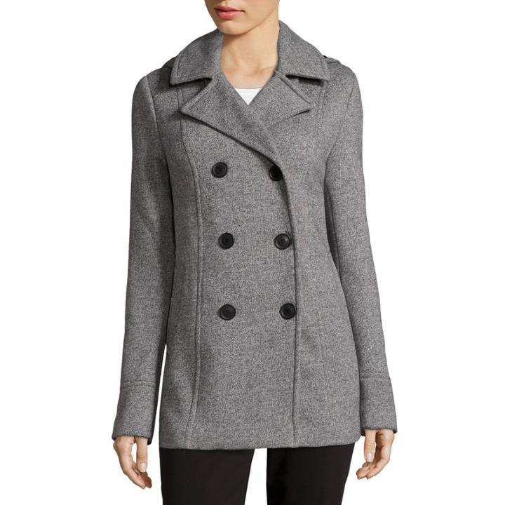 Liz Claiborne Fleece Hooded Peacoat