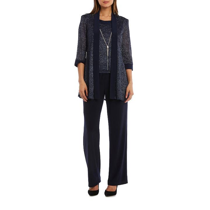 2 Pc Metallic Pant Suit