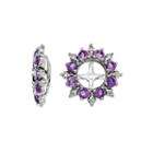 Genuine Amethyst And Diamond Accent Earring Jackets