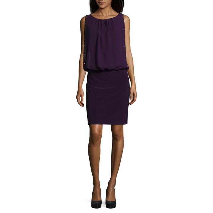 Scarlett Sleeveless Beaded Blouson Dress-talls
