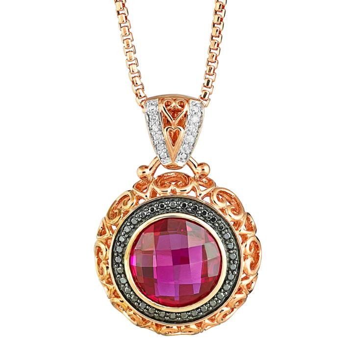Limited Quantities Lab-created Ruby & Diamond-accent Pendant