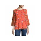 A.n.a Long Sleeve Crew Neck Woven Blouse-talls