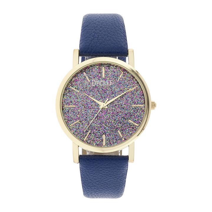 Decree Womens Blue Glitter Dial Watch