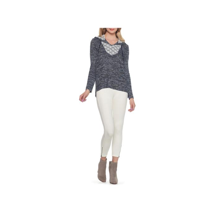 Skye's The Limit Monte Carlo Plaid Mesh Tiered Top- Plus