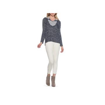 Skye's The Limit Monte Carlo Plaid Mesh Tiered Top- Plus