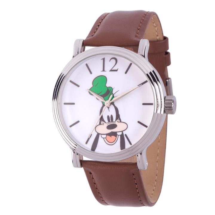 Disney Mickey And Friends Mens Brown Strap Watch-wds000340