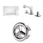 23.75-in. W 3h8-in. Ceramic Top Set In White Color- Cupc Faucet Incl.