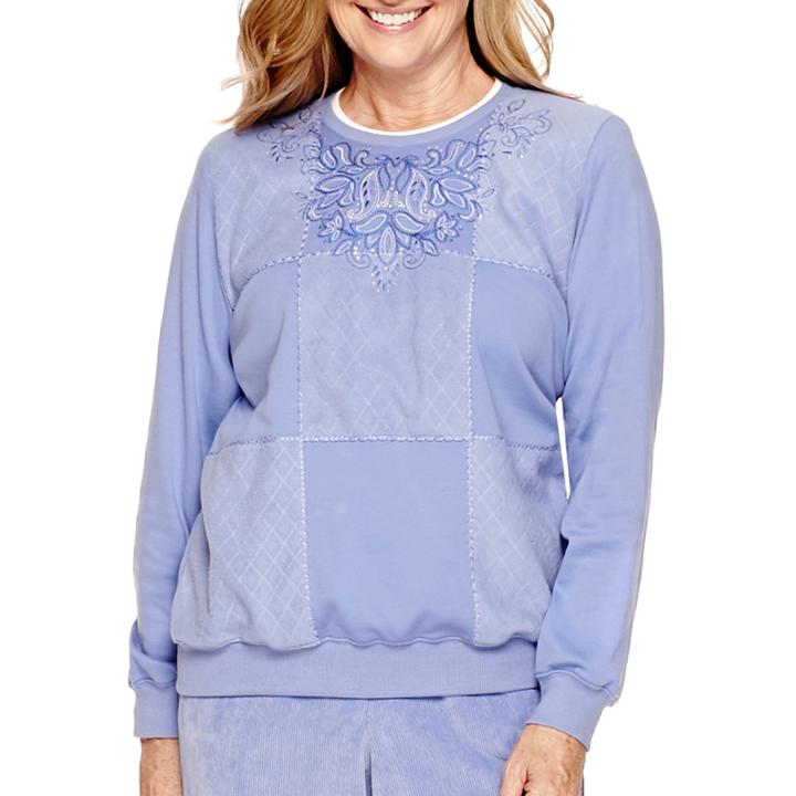 Alfred Dunner Aurora Borealis Long-sleeve Fleece Top