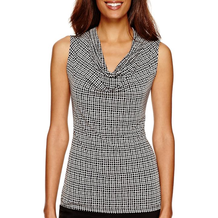 Worthington Sleeveless Cowlneck Shirt - Tall