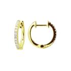 Limited Quantities 1/7 Ct. T.w. Diamond 14k Yellow Gold Hoop Earrings