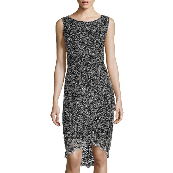 Blue Sage Jump Sleeveless Lace Sheath Dress