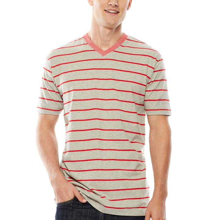 Rocawear Heather Stripe V-neck Tee