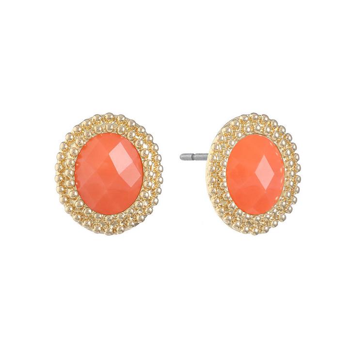 Monet Jewelry Orange 22mm Stud Earrings