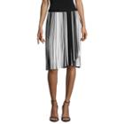 Worthington Stripe Pleated Skirt - Tall