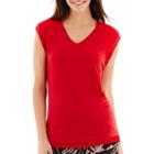 I Jeans By Buffalo Short-sleeve Fabric-mix Top