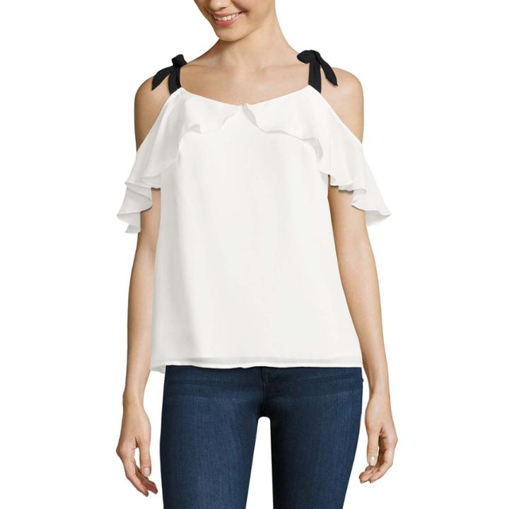 Belle + Sky Contrast Off The Shoulder Top