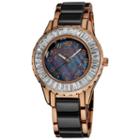 Burgi Womens Two Tone Strap Watch-b-066bkr